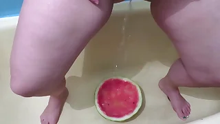 Piss and wash less urine&period; Busty milf loves dirty fetish&period; Amateur compilation in the bathtub&period; PAWG&period;